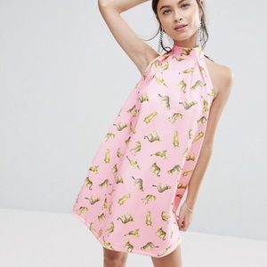 ASOS cheetah trapeze mini dress